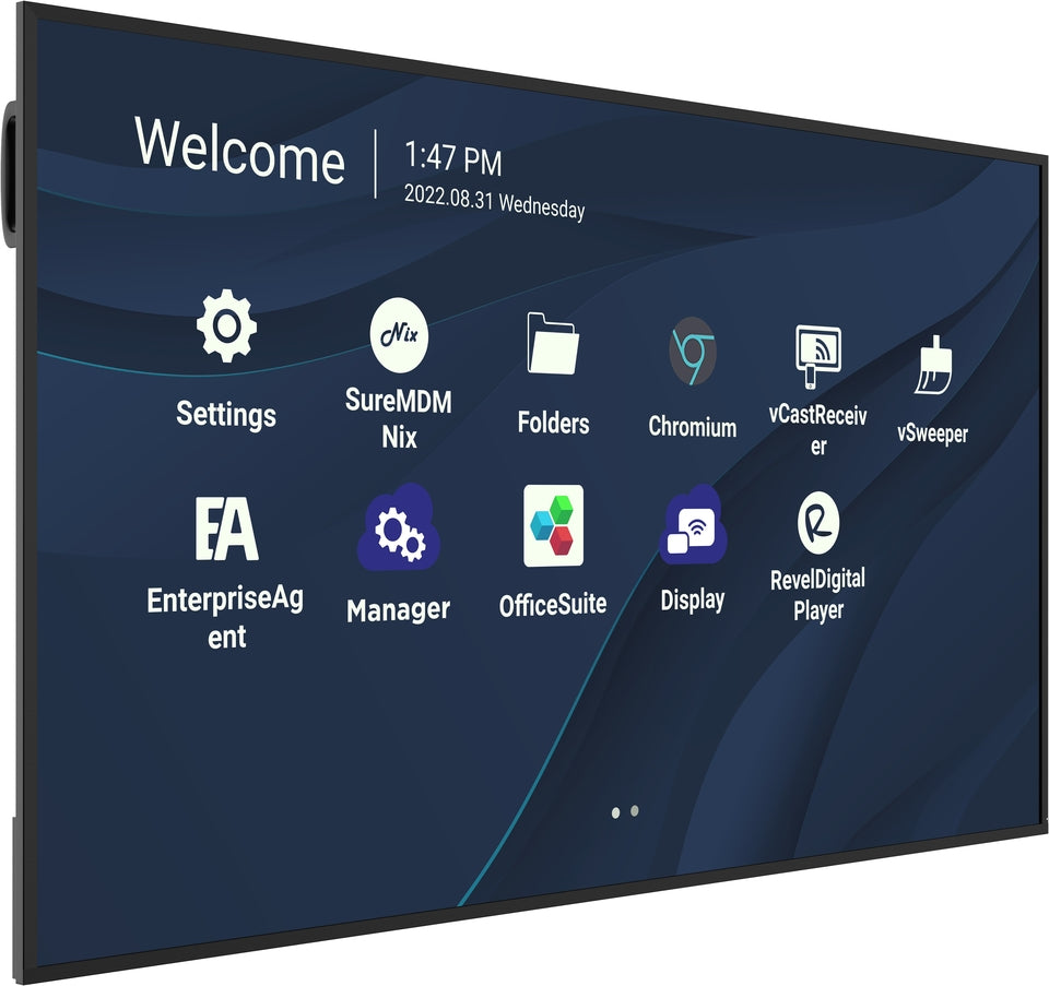 display screen on an angle
