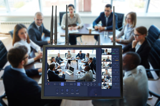 image of the lecture capture system in use in a boardroom