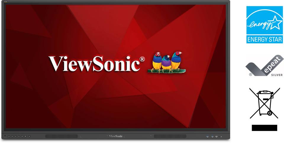 Front on view of ViewSonic Genesis series interactive screen