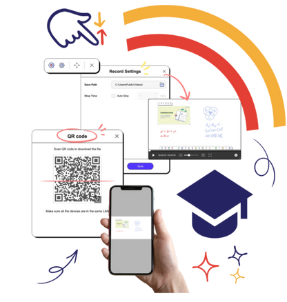 IQ class one software image with doodles and wifi graphic