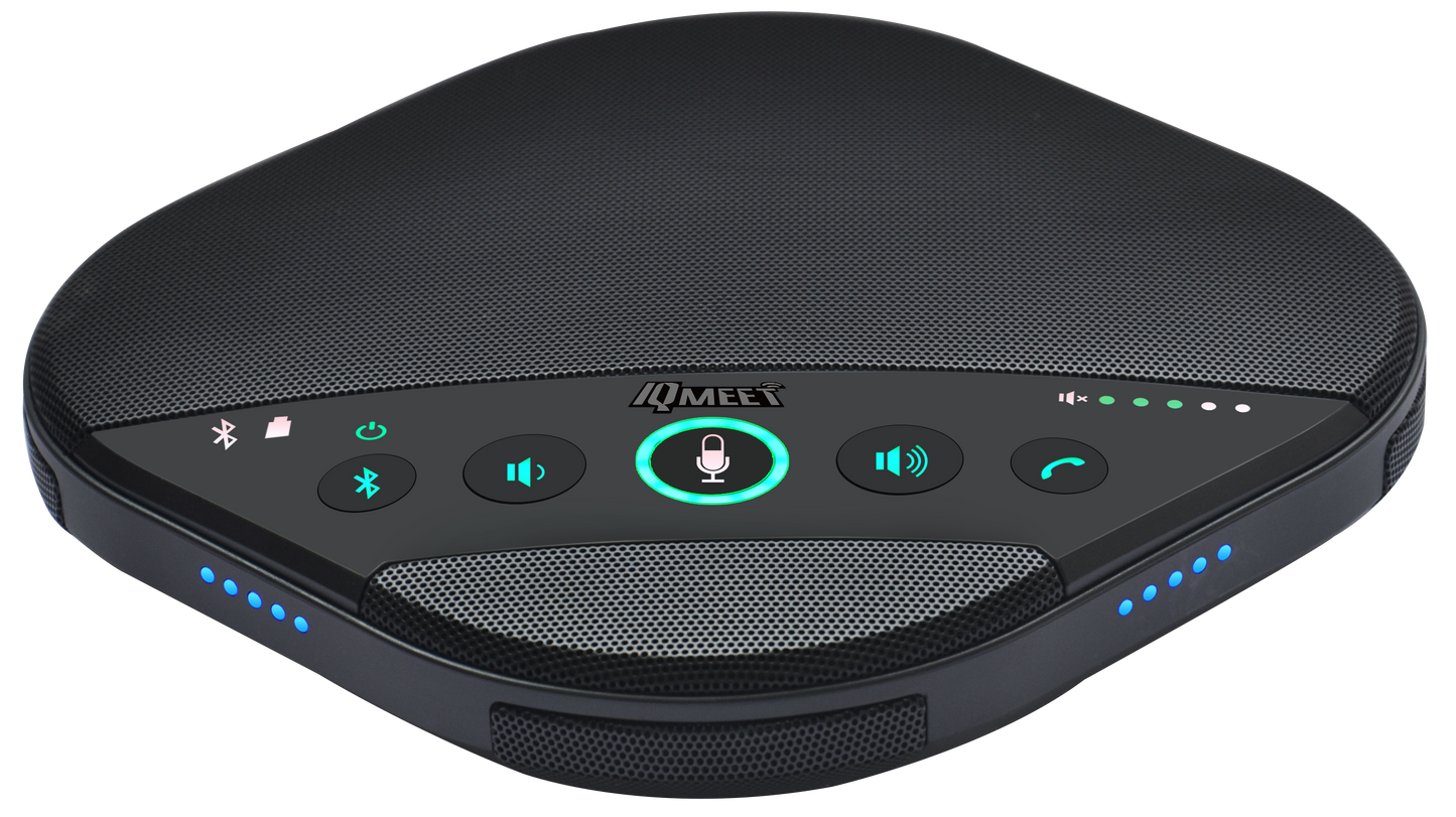 close up view of speakerphone