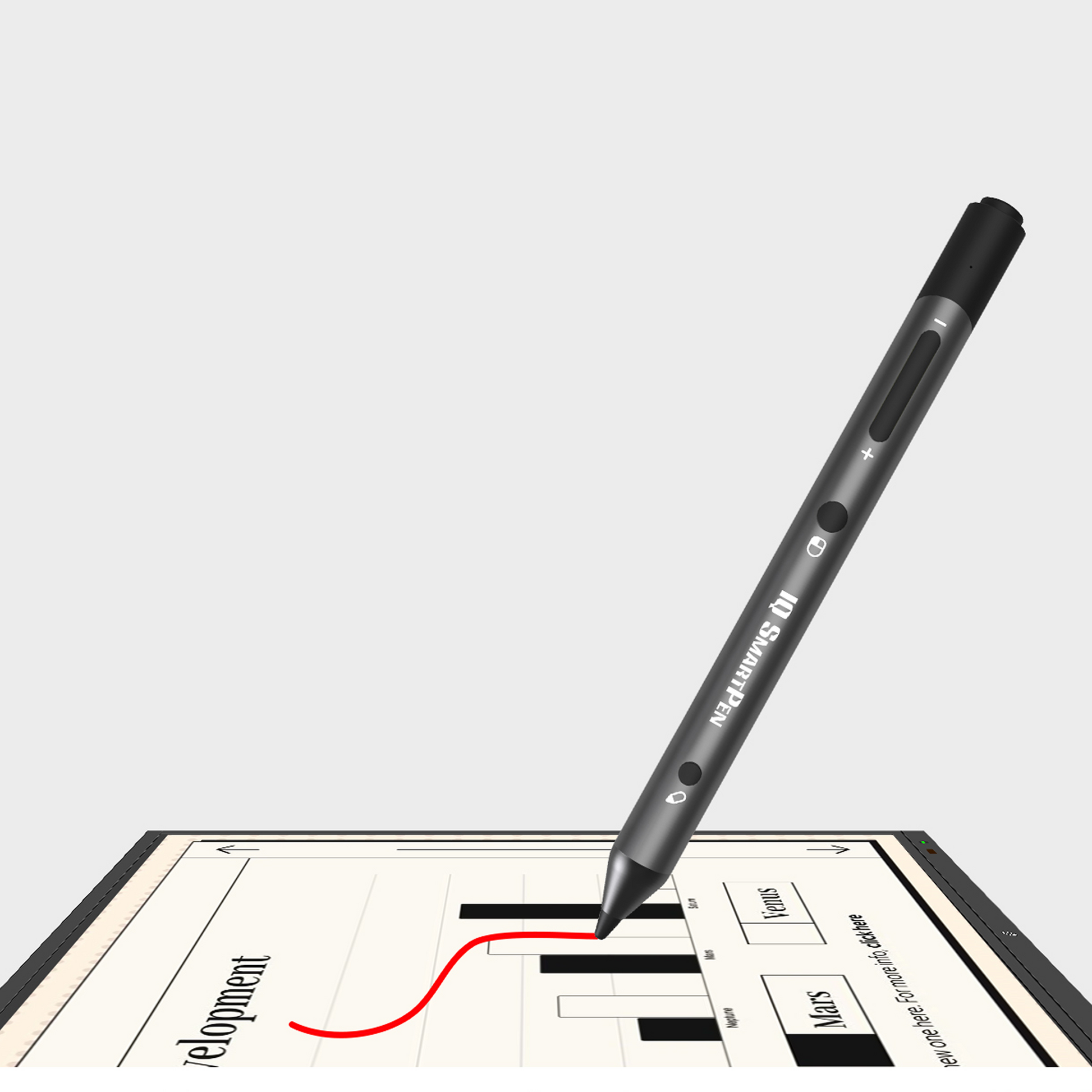 smart pen being used on a tablet