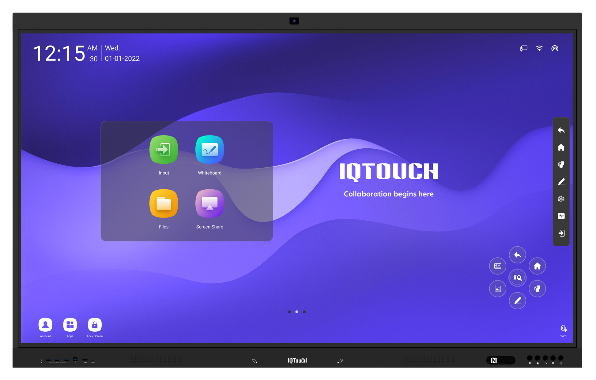 image of the IQ touch interactive panel product
