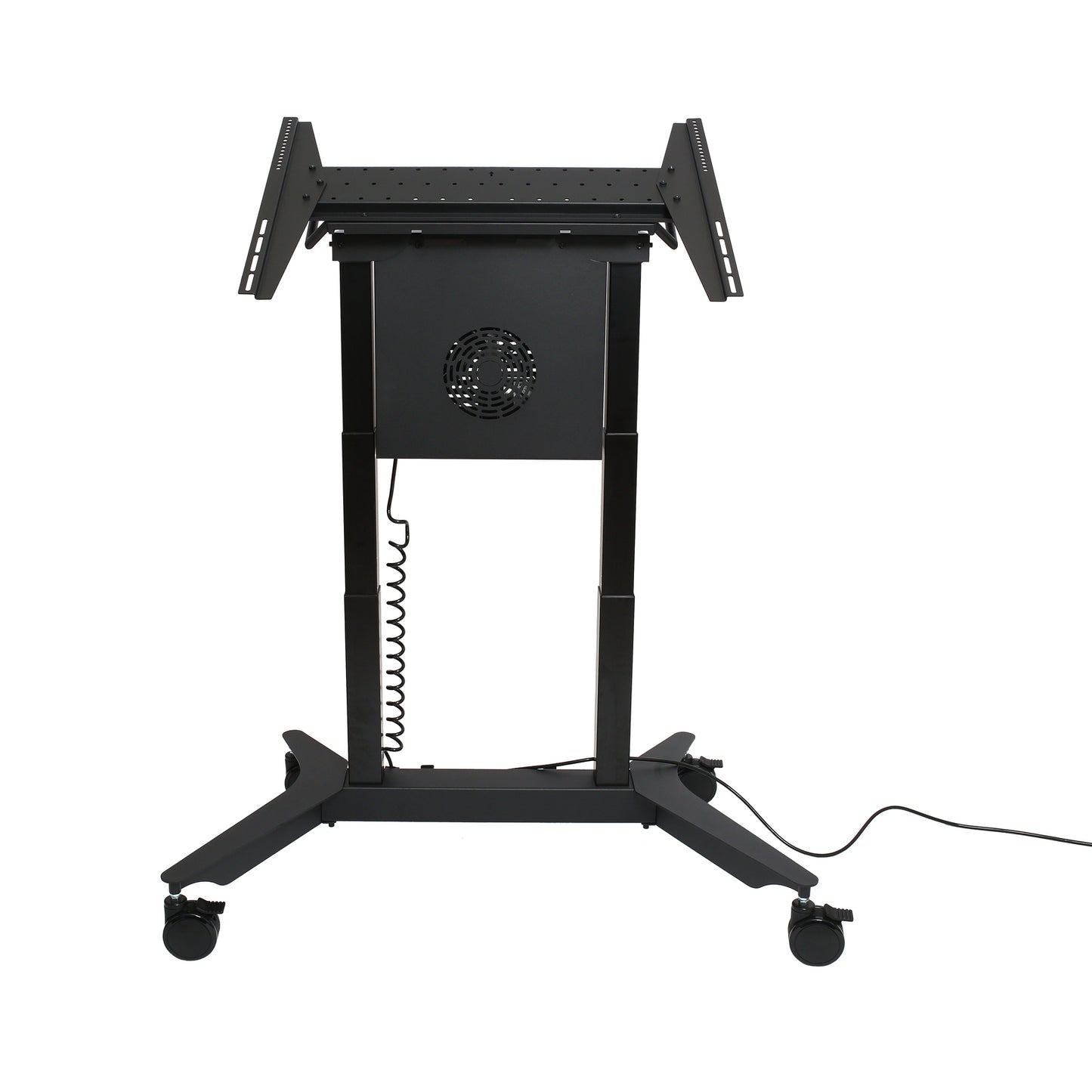 image of tilt-to-table electric mobile stand extended