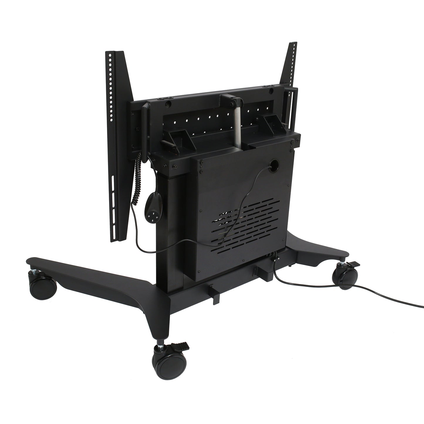 image of tilt-to-table electric mobile stand collapsed