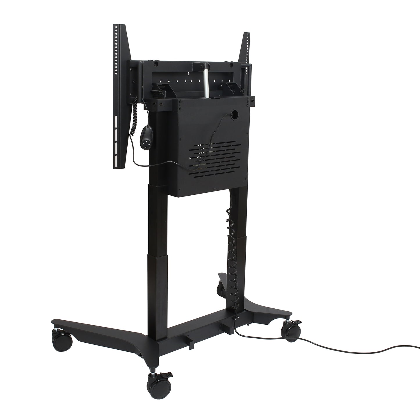 image of tilt-to-table electric mobile stand extended