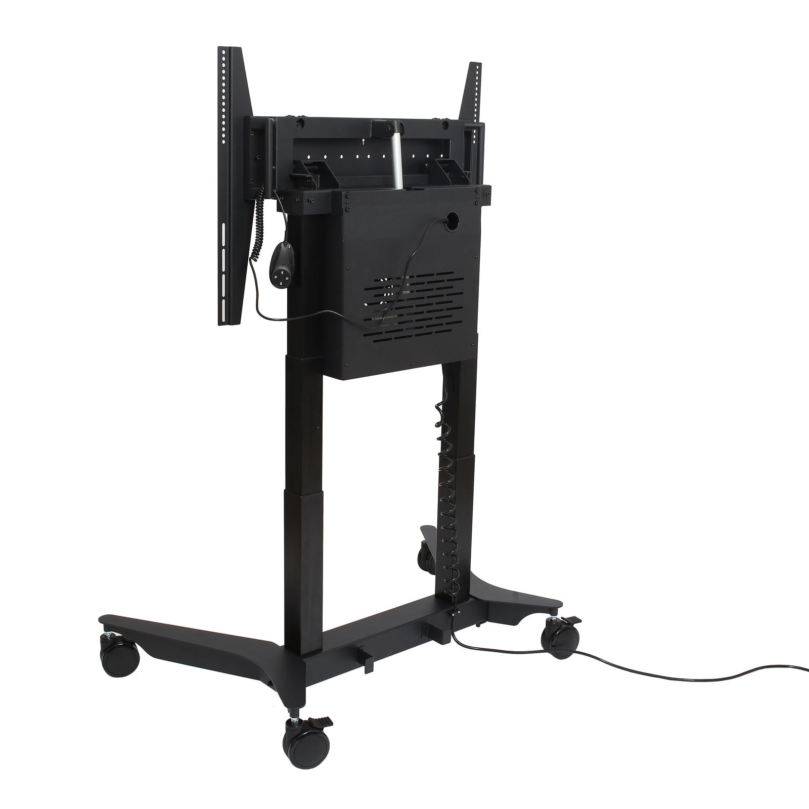 image of tilt-to-table electric mobile stand extended